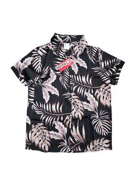 NWT | PatPat Boys' Tropical Monstera Leaf Button-Up | Size 6/7y